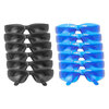 Bison Life Keystone Full Color Blue and Black Safety Glasses (12-Pack) BL-KSSG1-CLCT-BLBK-12